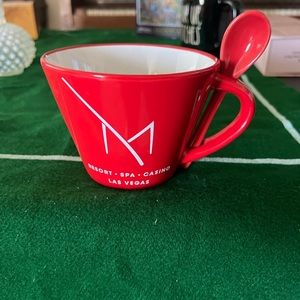 M resort in Las Vegas. Like new coffee cup with spoon